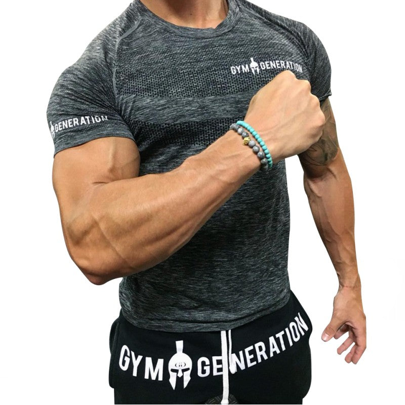 Quick Dry Compression Men's Short Sleeve T-Shirts Running Shirt Fitness Tight Tennis Soccer Jersey Gym Demix Sportswear