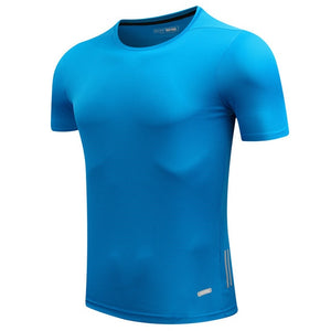 Shirt Homme Running Men Designer Quick Dry T-Shirts Running Slim Fit Tops Tees Sport Men 's Fitness Gym T Shirts Muscle Tee 2018