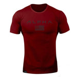 ALPHA 2018 New Brand Clothing Gyms Tight T-shirt Mens Fitness T-shirt Homme Gyms T Shirt Men Fitness Crossfit Summer Top Tees