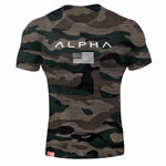 ALPHA 2018 New Brand Clothing Gyms Tight T-shirt Mens Fitness T-shirt Homme Gyms T Shirt Men Fitness Crossfit Summer Top Tees