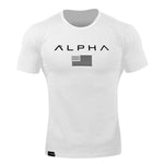 ALPHA 2018 New Brand Clothing Gyms Tight T-shirt Mens Fitness T-shirt Homme Gyms T Shirt Men Fitness Crossfit Summer Top Tees