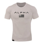 ALPHA 2018 New Brand Clothing Gyms Tight T-shirt Mens Fitness T-shirt Homme Gyms T Shirt Men Fitness Crossfit Summer Top Tees