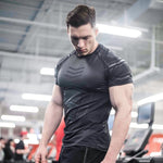 New Mens Compression Skinny T-shirt Gyms Fitness Bodybuilding t shirt Male Summer Casual Jogger Workout Tee Tops Brand Clothing