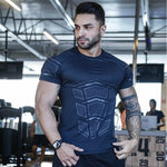 New Mens Compression Skinny T-shirt Gyms Fitness Bodybuilding t shirt Male Summer Casual Jogger Workout Tee Tops Brand Clothing