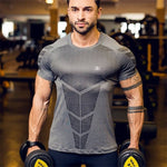 New Mens Compression Skinny T-shirt Gyms Fitness Bodybuilding t shirt Male Summer Casual Jogger Workout Tee Tops Brand Clothing