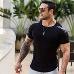 New Mens Compression Skinny T-shirt Gyms Fitness Bodybuilding t shirt Male Summer Casual Jogger Workout Tee Tops Brand Clothing